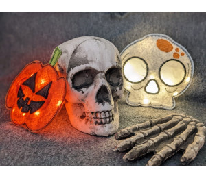 Stickdatei ITH - Halloween Laterne Totenkopf inkl. Süßigkeitenverstecker